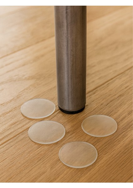 4 Adet Şeffaf Zemin Koruyucu Silikon Mat Gürültü Engelleyici Estetik Ped Dayanıklı Zemin Koruma 70 mm