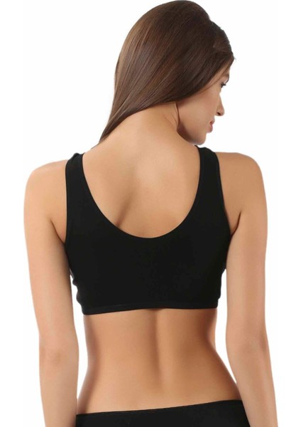 3'lü Paket %100 Pamuklu Ribana Boş Kap Balensiz Yarım Sütyen modelleri