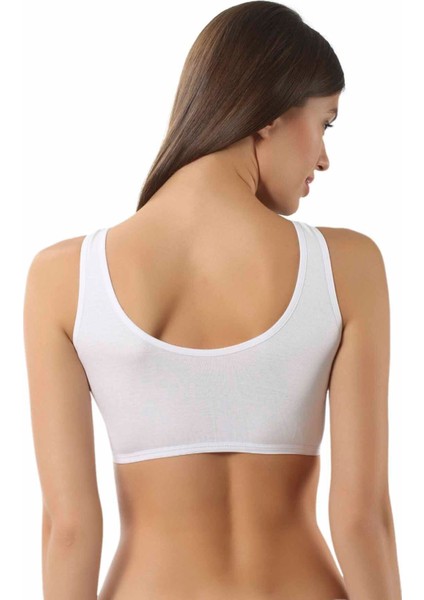 3'lü Paket %100 Pamuklu Ribana Boş Kap Balensiz Yarım Sütyen modelleri