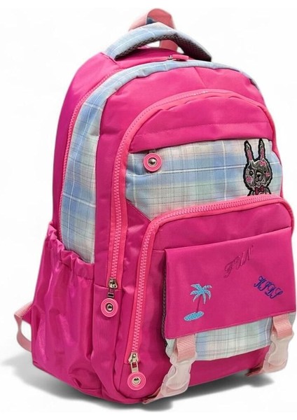 Erkek / Kız Ortaokul Geniş Cepli Desenli 5 Cepli Okul , Sırt, Çantası