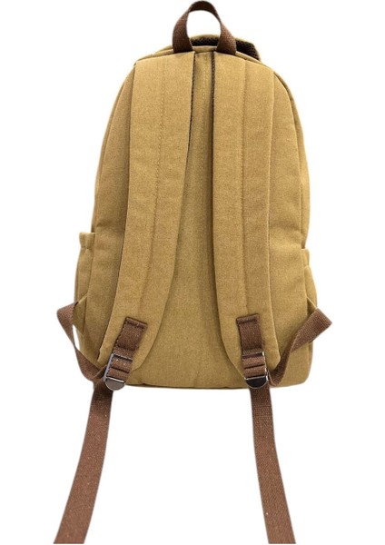 Çok Cepli Kanvas Kumaş Unisex Sırt Çantası indirimleri
