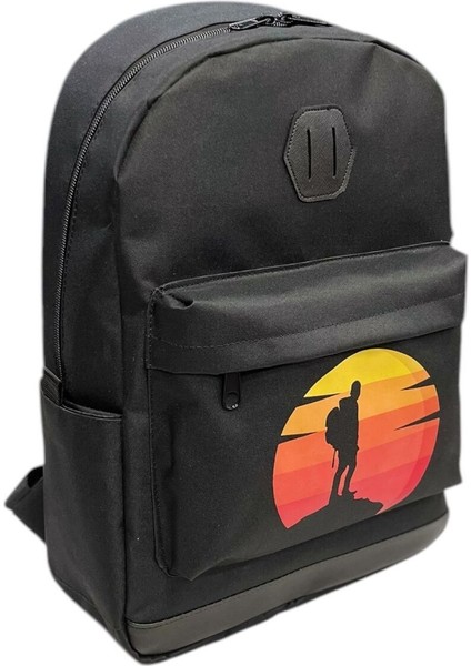 Gün Batımı Desen Detaylı Su Geçirmez Kumaş Espak Model Sırt Çantası