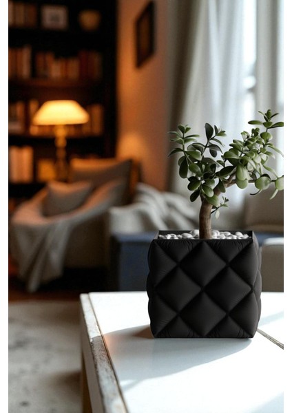 Modern Siyah Kare Plastik Saksı fiyatları