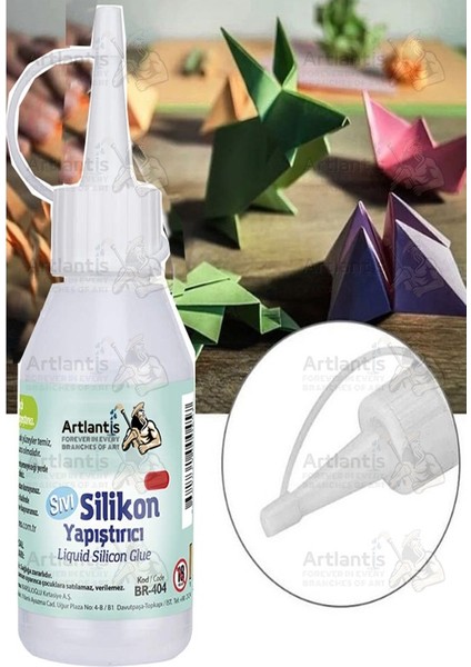 Sıvı Silikon Yapıştırıcı 50 ml 2 Adet Brons Silikon Yapıştırıcı Sıvı 50 gr Plastik Cam Mermer Kağıt Karton Tahta Köpük modelleri