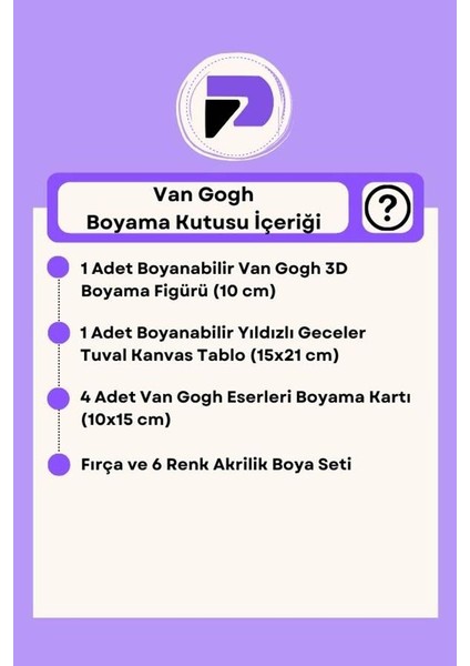 Van Gogh Sanat Kutusu, Yetişkinler Için Boyama Hobi Seti, 3D Figür, Tuval, Boyama Kartları, Hediye fiyatları