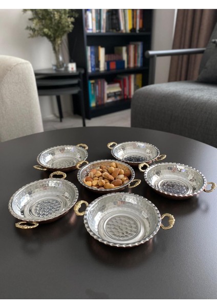 6'lı Bakır Görünümlü Çerezlik Seti, Kahvaltı ve Sunum Için 11 cm fırsatları