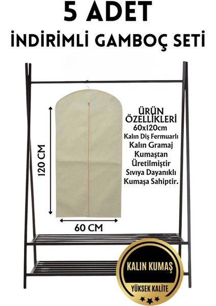 120X60CM Kumaşlı Abiye ve Kaban Kılıfı, Sıvıya Dayanıklı, Kalın ve Şık Tasarım