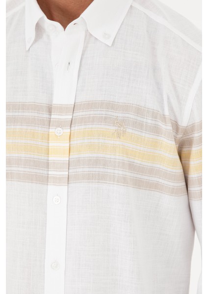 Erkek Haki Gömlek Desenli 50288923-VR027