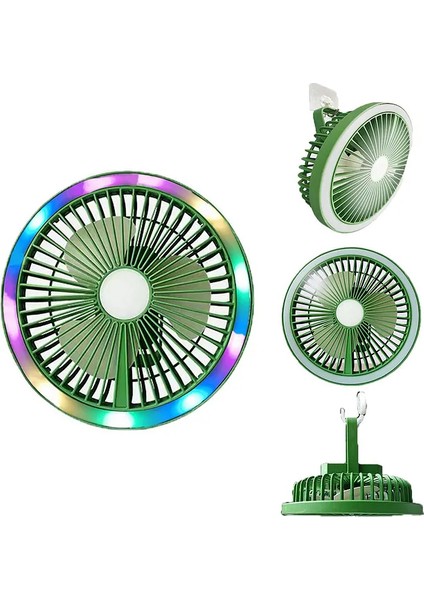 Küçük Masa Fanı Kişisel Fan USB ile Çalışan Taşınabilir Fan, 3 Hız Miti Renkli LED Ortam Işığı modelleri