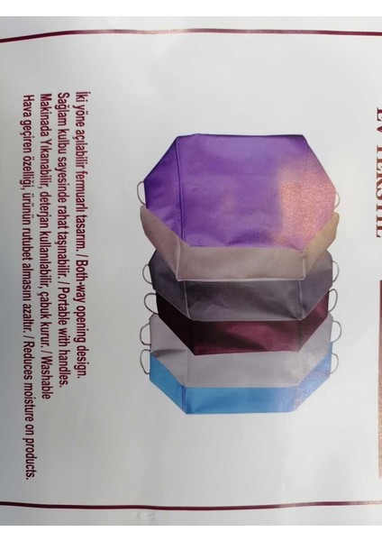 Mavi Renkli 4'lü Büyük Boy Çok Amaçlı Yorgan ve Eşyalar Için Hurç Seti fırsatları