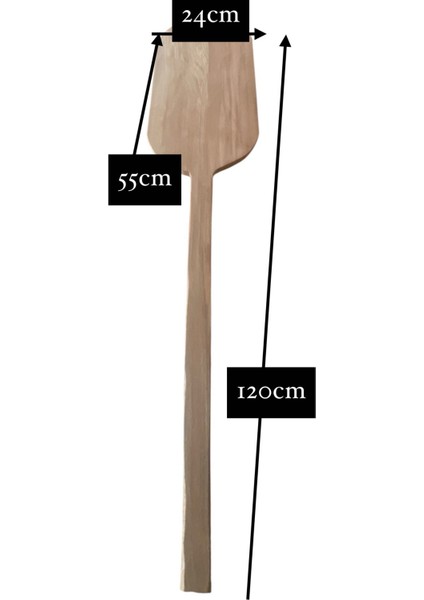 24.55.120 Doğal Ahşap Fırın Küreği – Profesyonel & Geleneksel Kullanım İçin Ergonomik Tahta Kürek ( Pizza, Pide, Lavaş İçin)