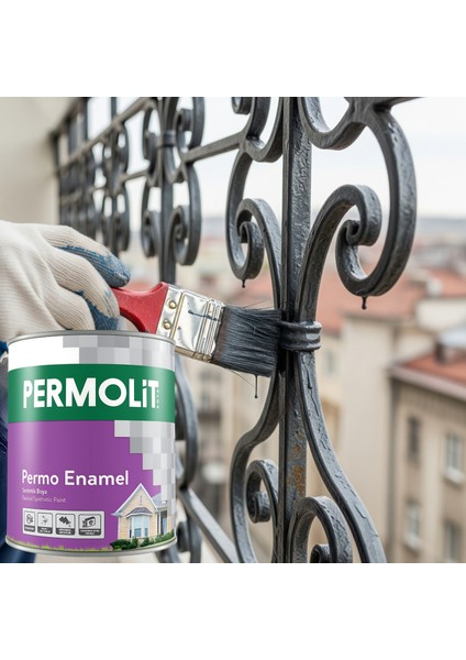 Permoenamel Sentetik Yağlı Boya 0,25L - 0,75L - 2,5l | Çok Amaçlı Ahşap ve Metal Boyası, Dayanıklı, Koruyucu ve Uzun Ömürlü Boya,yüksek Örtücülük