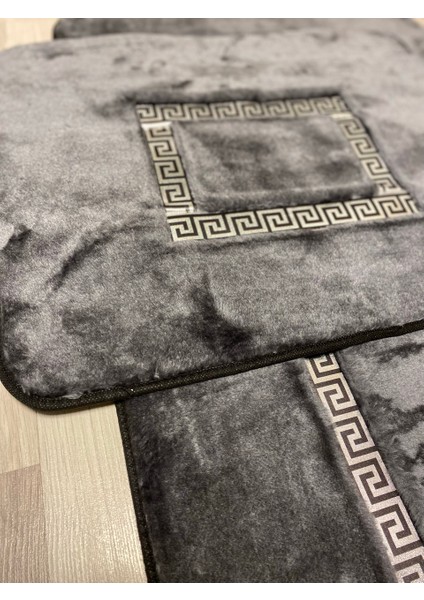 Meram Kaymaz Taban,Süper Emici 2'li Ultra Lüks Deri Detaylı Banyo Paspası Seti fiyatları