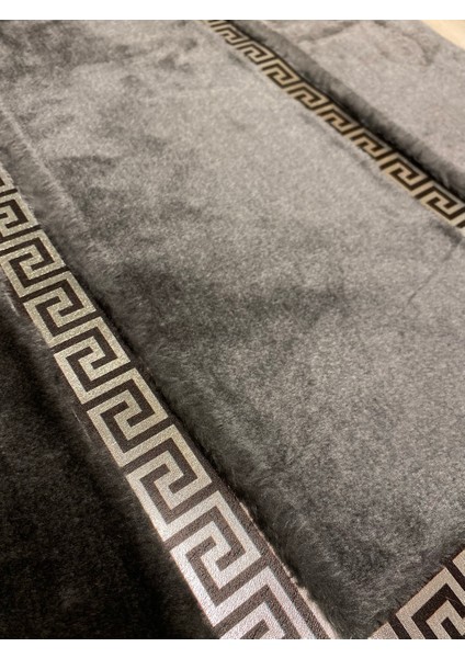 Meram Kaymaz Taban,Süper Emici 2'li Ultra Lüks Deri Detaylı Banyo Paspası Seti