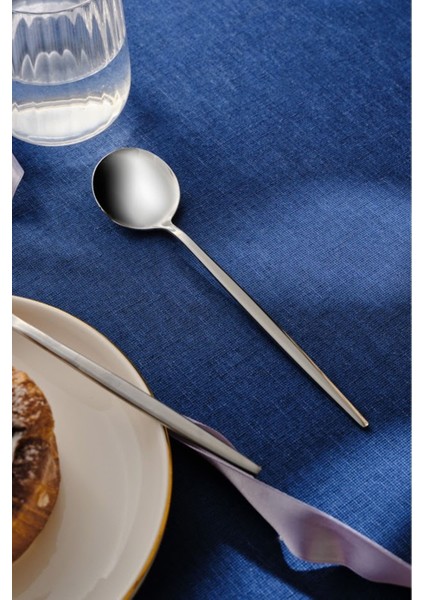 Şık 6 Kişilik 30 Parça Çatal Kaşık Bıçak Takımı Gümüş Seti