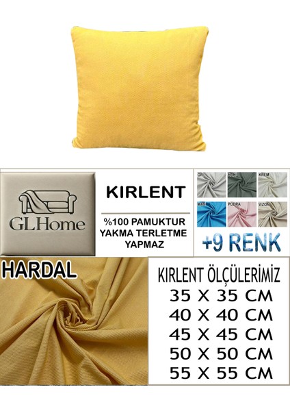 %100 Pamuk Petek 2'li Kirlent Kılıfı