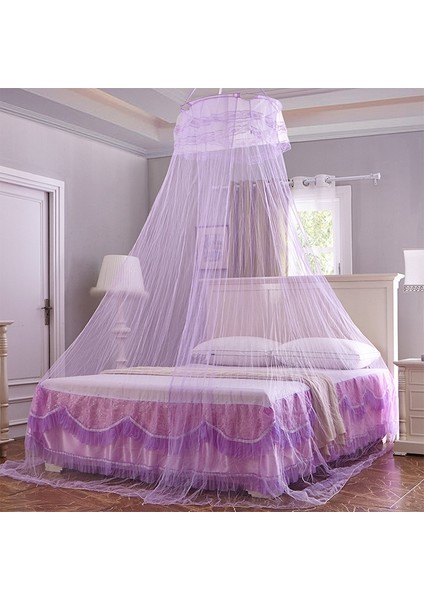 Ev Tipi Dairesel Asma Tavan Cibinlik Prenses Çadırları (Açık Mor) (Yurt Dışından)