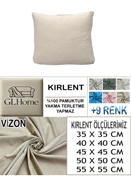 %100 Pamuk Petek 2'li Kirlent Kılıfı