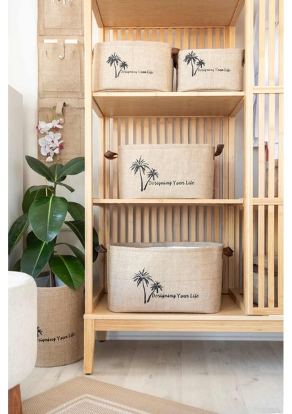 Katlanabilir Jüt Sepet, Çocuk Odası ve Dolap Içi Düzenleyici 40X30X24 fiyatları