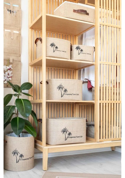 Katlanabilir Jüt Sepet, Çocuk Odası ve Dolap Içi Düzenleyici 40X30X24 fırsatları