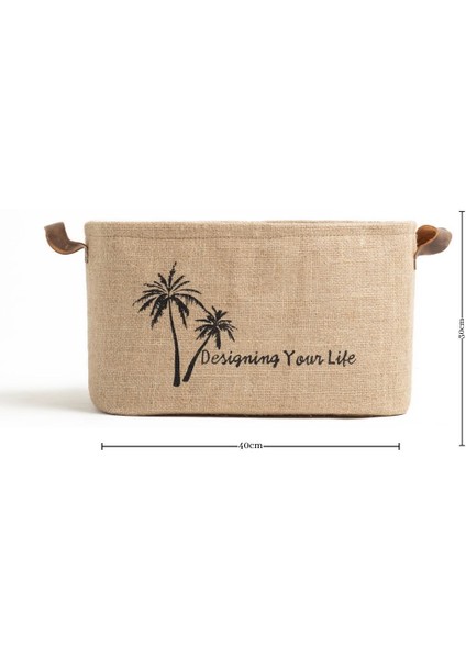 Katlanabilir Jüt Sepet, Çocuk Odası ve Dolap Içi Düzenleyici 40X30X24 indirimleri