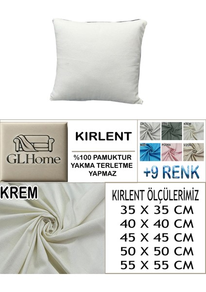 %100 Pamuk Petek 2'li Kirlent Kılıfı