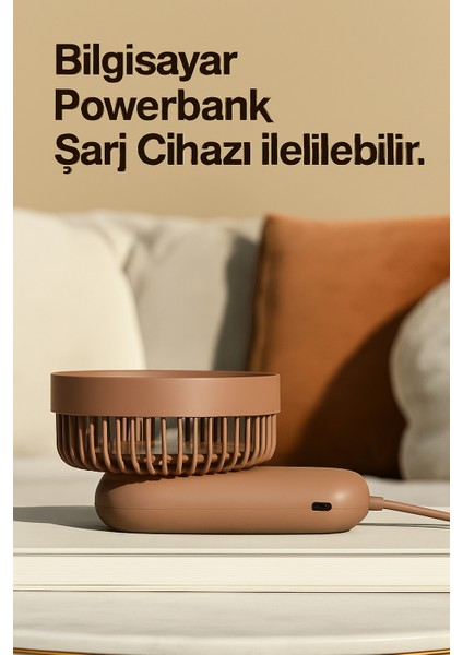 Mini Vantilatör – Şarjlı, 3 Hız Ayarlı, Taşınabilir El Fanı fırsatları