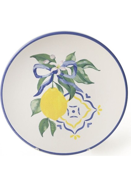 Renkli Ege Pasta Tabağı 20 cm 4'lü Set, Şık ve Kullanışlı Ev Dekoru.