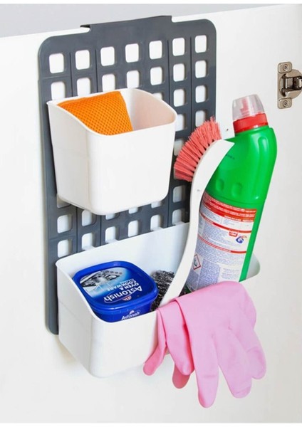 Çiftli Dolap Içi Düzenleyici, Ayarlanabilir, Şık ve Kullanışlı Beyaz Renkli.