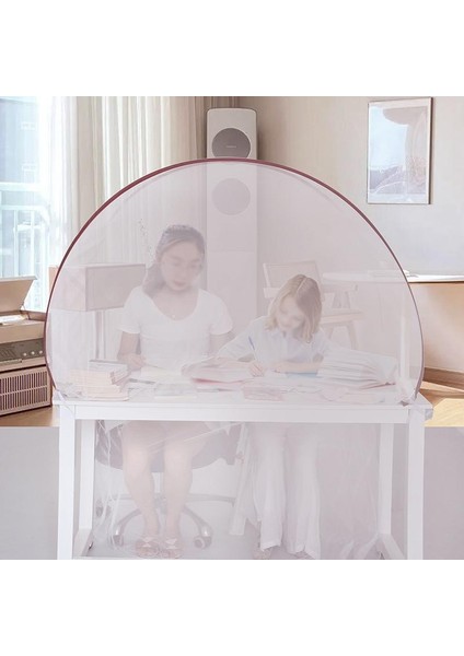 Taşınabilir Açık Hava Kamp Cibinliği Katlanabilir Ranza Masaüstü Sivrisinek Önleyici Çadır Öğrenciler Için (Beyaz) (Yurt Dışından)