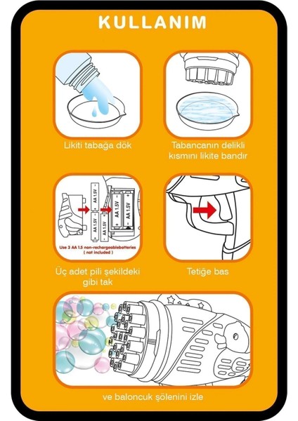 Pilli Ördek Köpük Tabancası - Baloncuk Tabancası - Köpüklü Silah - Baloncuk Oyunu - Mavi fiyatları