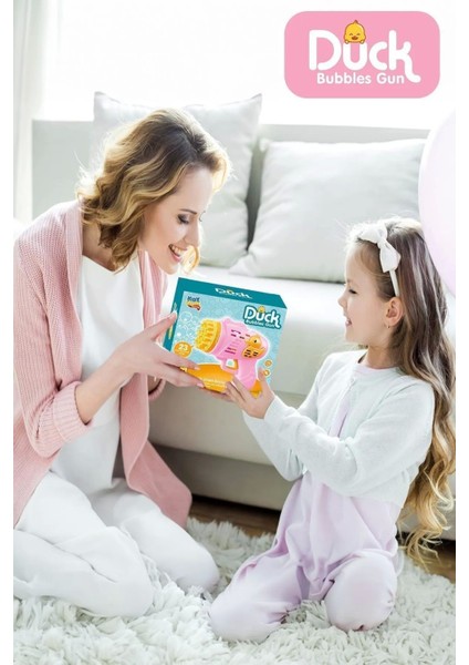 Pilli Ördek Köpük Tabancası - Baloncuk Tabancası - Köpüklü Silah - Baloncuk Oyunu - Mavi modelleri