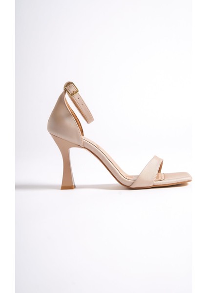 Ten Rengi Tek Bantlı Kadeh Topuk Ayakkabı - Middle fırsatları