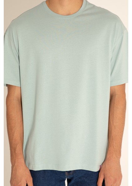 Erkek Su Yeşili Tişört 50294216-VR048