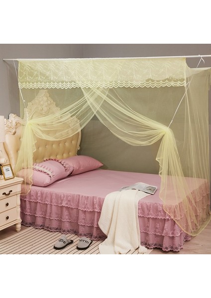 Ev Öğrenci Yurdu Için Tek Kapılı Kare Çatı Cibinliği, Boyut: 1,5x2,0x1,8 Metre (Sarı) (Yurt Dışından)