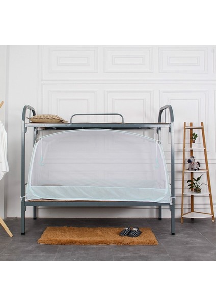 Öğrenci Yurdu Tek Kişilik Yatak Fermuarlı Kare Üst Şifreli Tam Taban Cibinlik, Ölçü: No. 2 120X190X95 cm (Yurt Dışından)