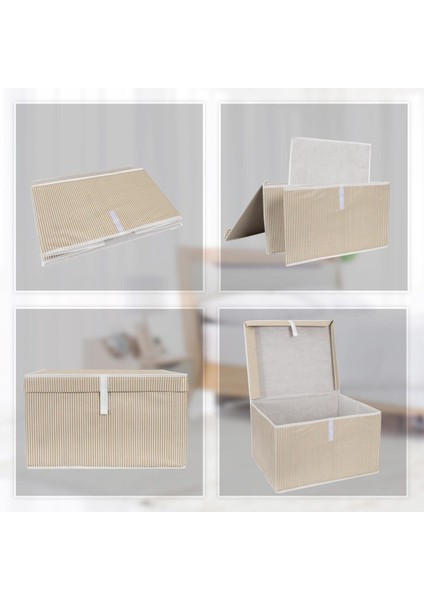 Gri Çizgili Çok Amaçlı Maxi Kutu Seti, Baza Altı Düzenleyici, 2'li modelleri