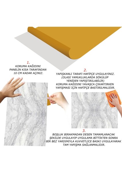 Kendinden Yapışkanlı Mermer Desenli PVC Panel 41x62 cm – Suya Dayanıklı, Renkli, İç ve Dış Mekan Kullanımına Uygun fiyatları