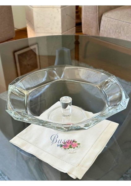 Cam Kristal Ayaklı Servis Tabağı 32X9.6 Cm, Nude Reflection Serisi modelleri