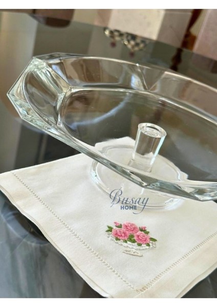 Cam Kristal Ayaklı Servis Tabağı 32X9.6 Cm, Nude Reflection Serisi fırsatları