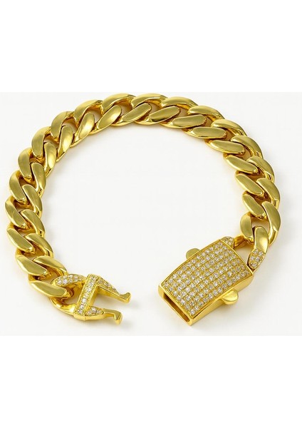 Gurmet Bileklik 925 Ayar Gümüş Altın Kaplama