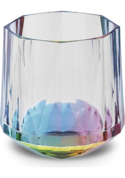 Şeffaf Akrilik Su Bardağı 350 Ml, Beyaz, Şık ve Hafif Tasarım