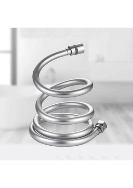 Gümüş Pvc Banyo Duş Hortumu Dayanıklı Banyo Musluk Duş Hortum 1,5 Metre