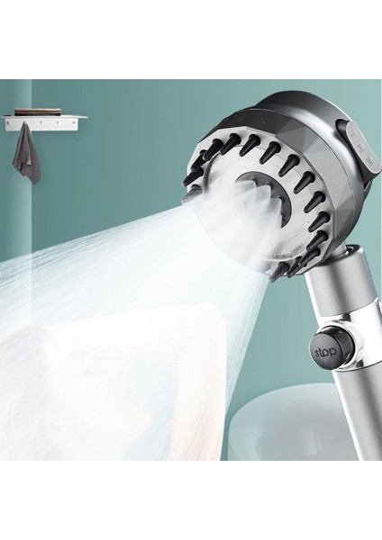 Masajlı ve Lif Özellikli Banyo Duş Başlığı 3 Fonksiyonlu ve Start Stop Özellikli Banyo Telefon Duş Baş