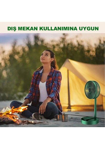 Masaüstü Vantilatör Şarjlı Vantilatör 3 Kademeli Vantilatör Fan Masa Üstü Kompakt Vantilatör