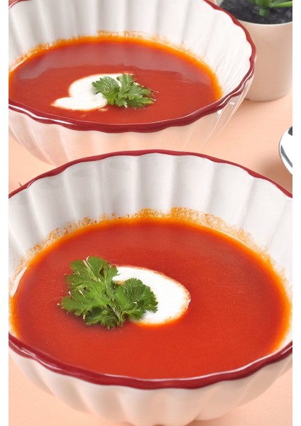 2'li Kalp Desenli Çorba Kasesi, 16CM, Kırmızı, Şık ve Kullanışlı Set fırsatları