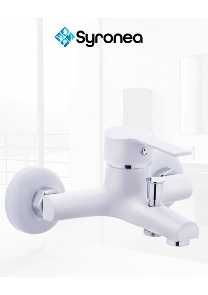 Delta Beyaz Ağır Gövde Banyo Duş Bataryası Lüx Banyo Lavabo Musluk