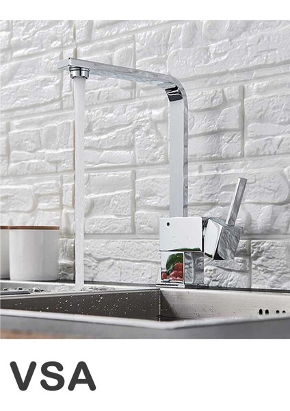 Mix Kare Kuğu Mutfak Lavabo Bataryası Aç Kapa 5 Yıl Garantili fiyatları