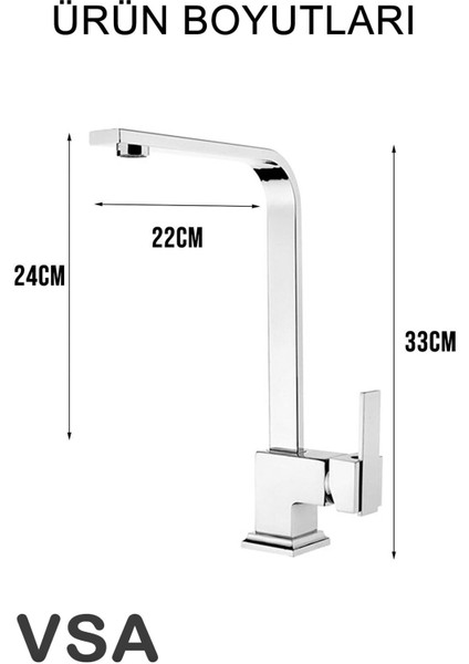 Mix Kare Kuğu Mutfak Lavabo Bataryası Aç Kapa 5 Yıl Garantili fırsatları