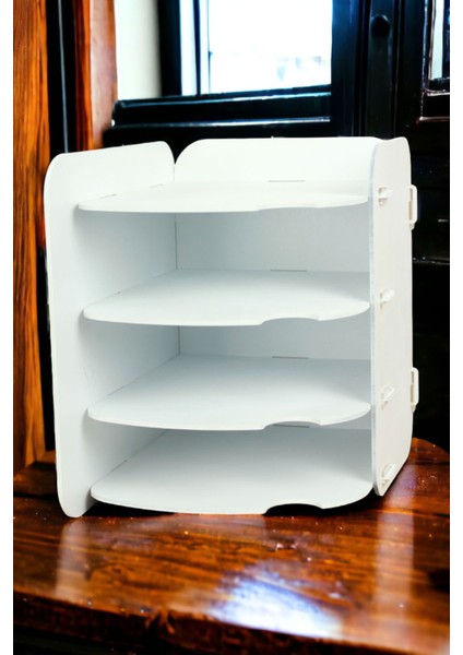 Evrak Rafı Ahşap Masaüstü Organizer Dosya Düzenleyici Model 2 fırsatları